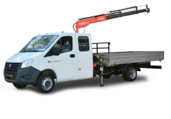 Vehicles equipped with cranes-manipulators type 3009 mod: 3009K7 on the basis of chassis and T/S Gazelle NN mod. A22R23, A22R33,