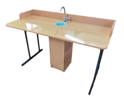 Double student laboratory table for chemistry room