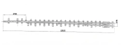 Straight frame rail of P65 type with curved shank of the project 2773.01.000-01