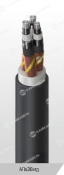 Power cable with aluminium conductors insulated with cross-linked polyethylene for voltage 6, 10, 15, 20, 30 and 35 kV of APvEVn
