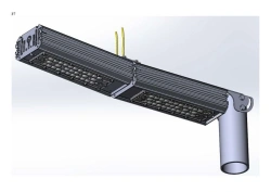 LED luminaire "Industrial Design MTM IoT" CUBIC 80 series Two modules End to end connection - 5 degree Mounting Consol