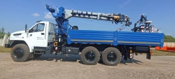 Crane-manipulator automobile KMA-150-3 and its modifications (special, cargo flatbed equipped with a crane-manipulator; special)