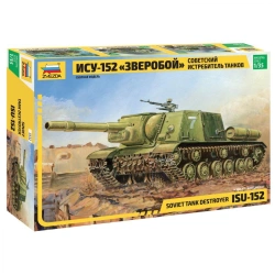 Assembled model Soviet tank fighter ISU-152 "Zveroboy"