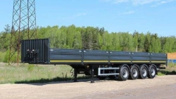 Semi-trailer flatbed truck PPc 877724 (Modification 877724) with maximum permissible single axle load not exceeding 9