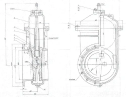 Bronze clinket gate valve DN 125 PN 0,6 MPa ITSHL.491655.008 (532-01.018)