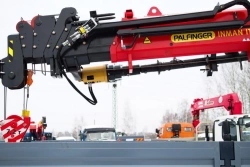 Special-purpose vehicle with hydraulic loading crane of MKMA type on the basis of KAMAZ 65117 and its modifications 64K06N-UM