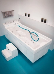 Hydrotherapeutic bathtub "GOLFSTREAM", modification-hydro/aeromassage, with PDM, with chromo-lamps: PDM/G16/A18/X