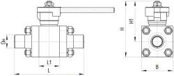 Ball shut-off valve ATEK.491811.018