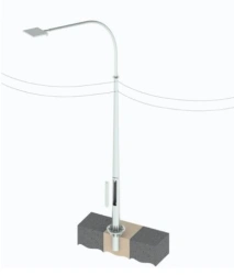 Fixed electric lighting supports