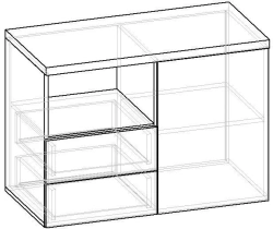 Wooden laboratory cabinet