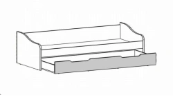 Children's and teenager's sofa with wooden frame