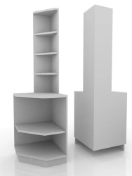 Cabinet with drawer, 301-001-7, 600x600x2100