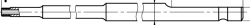 Working part of screwdriver T8 cannulated, article no. 560.1T8