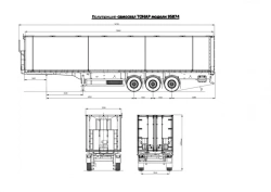 Dump semi-trailer Tonar mod. 95894 with axles produced by Tonar mod. 90422, 90431