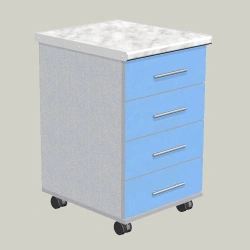 Four-drawer underbench model TPF-4