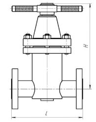 Flanged bellows shut-off valve (valve) KZS