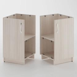 Built-in worktop drawer 1 shelf with door