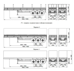 Flatbed semi-trailer, make UST, type 946519, modifications 946519-A1-01, 946519-A1-02, 946519-A1-03, 946519-A1-04, 946519-A1-05,
