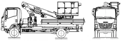 Self-propelled self-propelled boom platform truck lift, (SAR truck lift) model 5908ZA