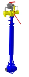 Ball Valve DN250 PN16 MPa underground version with pneumohydraulic actuator