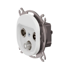 CADUCEUS ALING EON Flush-mounted TV/FM/SAT aerial socket, white, Art. No. E612S.0 (mechanism)