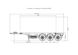 Tonar container semi-trailer model 99884 with Tonar axles models: 90431, 90422