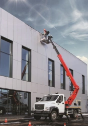 Special autohydraulic hoist AGP-18.3.64, type 36K8 with working equipment of hoist with working platform P180T, basic chass