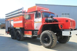 Fire tanker AC 5,0-100 type 4673A, modification 4673A3-00 on chassis Ural -5557-1151-60 (-62, -70, -72, -74)