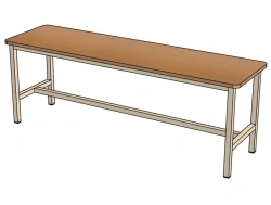Metal-framed banquette (wood)/ Ñu29
