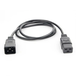 Power cable ???-?? 3*1,5 C19C20-250-16-1,8, black, 1,8 m, C19C20, 3x1.5, 16?, with grounding, Russia