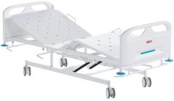 MEGI Strong 4 Medical Functional Bed with constant height, plastic backrests, steel sheet bed, adjustable armrests, plastic side
