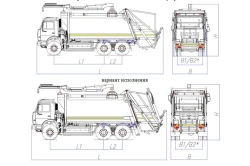 Rear-loading rubbish truck model MK-4547-G8