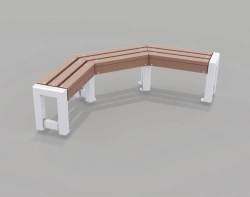 Corner MINIMAL boulevard bench