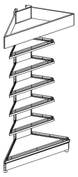 Rack of the first type, one-sided, angular, external ST1-UN