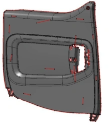 Right rear door trim AA34032680