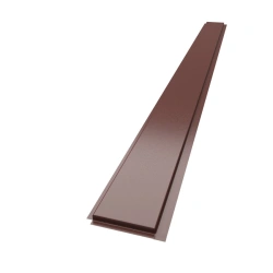 Linear metal panel "Yar'panel" -X - medium (190 x 2 470 mm) - Brown matt -0,45 mm