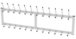 Wall rack for 12 places 1500x100x520mm (WxHxH)