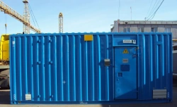 Power station, automated "Peter Bell" container type PB-400-18D-12 on the basis of two diesel units YAMZ AD200S-T40.