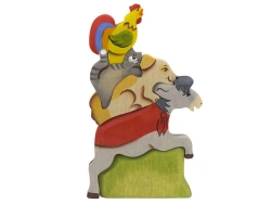 Wooden puzzle "Bremen musicians pyramid" 08018