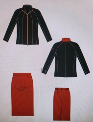 Women's uniform suit for travelling ticket cashiers