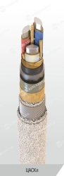 Power cable with aluminium conductors with paper insulation impregnated with viscous or non-flowing composition for voltage 6, 1