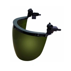 Face shield with attachment to the helmet of the KBT SUPER VISION® safety helmet, article no. 04399