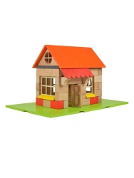 Magnetic wood construction set WOODBLOCKS. Houses 3in1 (78 pieces)