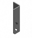 Starting bracket for profile BSUP 3 SU3 STK-200, with overall dimensions from 57x40x200 mm, metal thickness 6,0 mm, stainless st