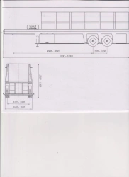 Semitrailer panel carrier PP-3-2, type P2, modification 92298-0000010-08. Axial unit AGOS-2-GT7-00.00.000-01