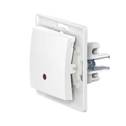 CADUCEUS ALING PRESTIGE Single-valve flush-mounted switch with switch-on indication 16AX, 250V~, white, article number 60191