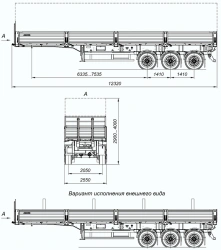 Semi-trailer 9408-10 with CEYLAN AS-1210-225-ST-OV axles with load capacity of 12 tonnes