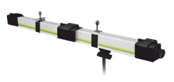 21-523-05 4/140A trolley busbar, 3 metres, 3.3mm section, with 4 busbars