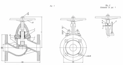 Valve non-return shut-off flanged bore without spring with indicator DN 40 PN 10 series 458 (KMIA.491915.001-07)