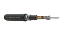 Fibre-optic cable into the ground of OKB mark